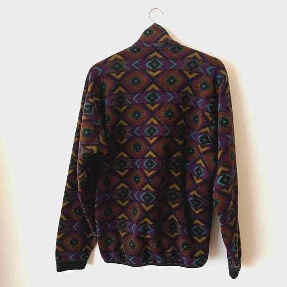 Vintage 90s REI Coop Southwest Aztec Fleece 1/2 Zip Pullover Jacket Men's Size M - Picture 6 of 8